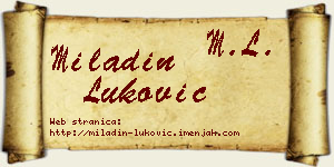 Miladin Luković vizit kartica